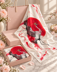 Crane – Geschenkpräsentation des Seidendesigns
